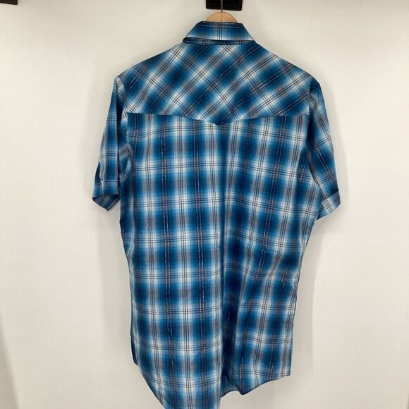 Men's Ely Cattleman Pearl Snap Western Button Front Plaid Shirt - Picture 2 of 6